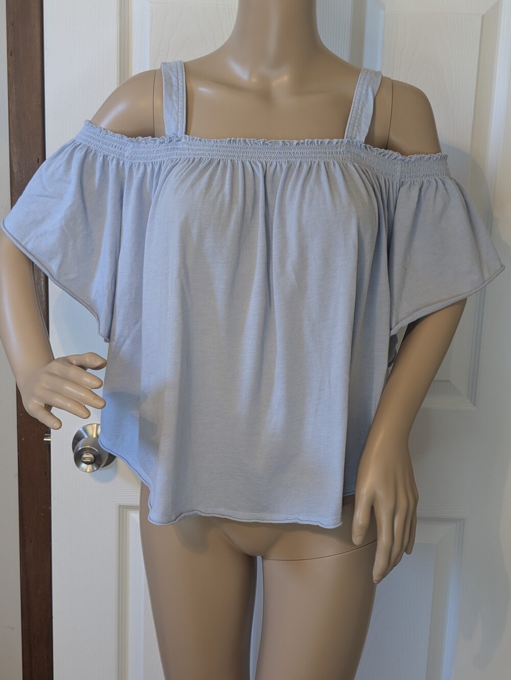We The Free (Free People) Small Darling Off The Shoulder Top In Sky Blue